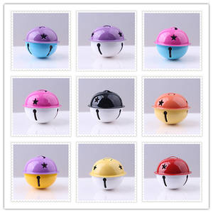 Campanas de Navidad multicolor de 40mm, cascabeles de cascabel DIY para Festival, decoraciones para fiesta en casa, fabricación de joyas, cascabeles de perro - Product Image 2