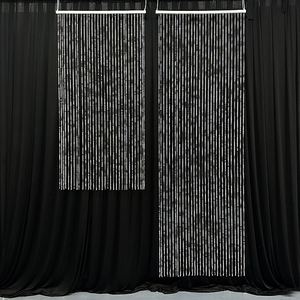 Moderna <span class=keywords><strong>Tenda</strong></span> Rotonda da Soffitto in Metallo con Perle di Cristallo Acrilico e Drappeggi per Decorazioni di Matrimoni, Feste ed Eventi - Product Image 5