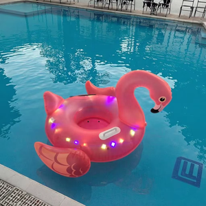 Oem LED PVC Flamingo bơi bơm hơi vòng Hot Bán hồ bơi bơi Float ống cho sông và công viên nước dịp - Product Image 1