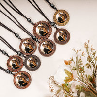 Pendentif base de plaque en bois rond ajouré rétro, motif nuage, personnalisable avec photo, à faire soi-même, le plus vendu