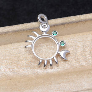 Support de pendentif Wenchi S925 en argent, motif coquille de cheval et crabe, 13,3-13,5 mm, accessoire DIY pour boîtes à bijoux en perles 13519 Chine - Product Image 4