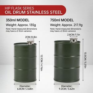 Custom 350ml <b>750ml</b> Stainless Steel Hip Flask Petrol Can Petrol Tank Stainless Steel Wine Pot Portable Alcohol Storage <b>Bottle</b> - Product Image 2