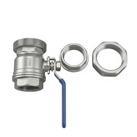 Vannes à boisseau sphérique manuelles 2 pièces en acier inoxydable 304/316, à raccords à bride/filetage/NPT, 1 port, qualité OEM, direct usine Carp Journey