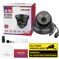 Caméra IP de surveillance Vikylin Black Pg2383c-B 8MP IR 30m Full Color Smart Ai Detection Fixed Dome H.265 IP 67 PoE