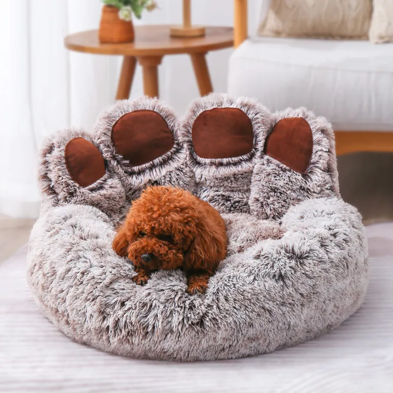 7 dimensioni letto per gatti cuscino per cani a forma di palma isolato cuccia per cani a pelo lungo all'ingrosso tappetino per gatti per animali domestici coperta per cani calda