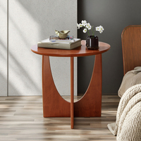 Table basse en bois massif, style scandinave moderne et minimaliste, durable et écologique, couleur café noir, pour salon