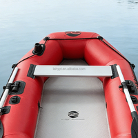 Bateau de pêche gonflable électrique Hailebao pour 2 personnes, avec fond rigide épaissi, radeau de dérive pour rivière et lac