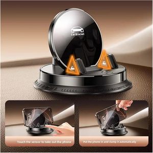 Soporte <span class=keywords><strong>para</strong></span> Teléfono de Coche con Rotación de 360 Grados, Montaje en el Tablero con Botón Táctil, Soporte Antideslizante <span class=keywords><strong>para</strong></span> Smartphone en el Vehículo <span class=keywords><strong>para</strong></span> Uso en Navegación - Product Image 2