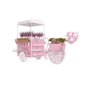 Chariot à snack mobile Chariot à fleurs en fer pour étal de marché et activité promotionnelle - Product Image 3