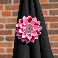 Sensibilisation au cancer du sein Royal et rose clair Satin ruban pétales faisant Corsage broche fille d'Isis symbole DOI fleur broche