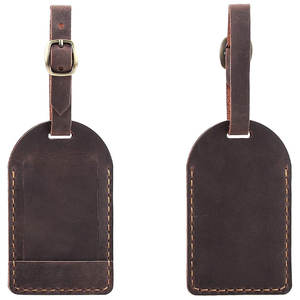 Etiqueta de Equipaje Personalizada con Cuero, Etiqueta con Nombre para Maleta de Viaje con Patrón de Letras, Material de Cuero Genuino - Product Image 6