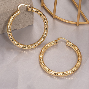 Gold Flower <b>Hoop</b> <b>Earrings</b> For Women Classic Everyday Wear Jewelry <b>Fine</b> <b>Earrings</b> 18K Gold Plated Style - Product Image 5