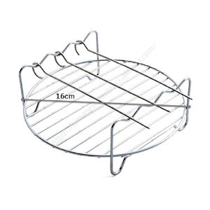 Accessoires de friteuse à air en gros : Support carré à 2 niveaux pour four, double compartiment alimentaire - Product Image 3