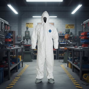 Tyvek <span class=keywords><strong>Dupont</strong></span> 500 Xpert Type 5/6 Combinaison de protection chimique jetable imperméable microporeuse non tissée Combinaisons jetables - Product Image 1