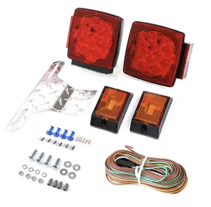 Customized 12V Submersible Led Trailer Tail Light Kit Waterproof Trailer Lights With Aluminum Plate For Boat Trailer Truck