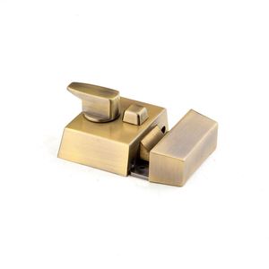 RHETECH UK Zinc Alloy Brass Cylinder Nightlatch Rim Deadlock <b>Small</b> Heavy Duty Antique Cabinet Door Latch for the Interior Door - Product Image 4