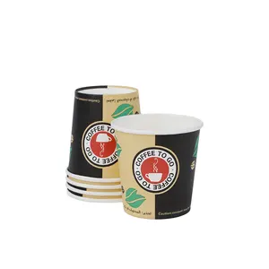 Factory Hot Sale Printed Pattern Eco Friendly Odor-Free Disposable Takeaway 4 Oz Mini Coffee Cups For Hot Drinks