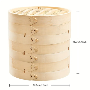 Cesta de Vapor de Bambú Ecológica Hecha a Mano de 6 Pulgadas, Biodegradable para Dim Sum, Logotipo Personalizado OEM para Restaurantes y Servicios de Catering al por Mayor - Product Image 6