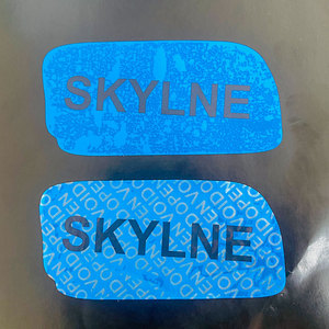 カスタマイズステッカー保証シールステッカー無効化ブルーレッドカラーセキュリティバーコードラベル偽造防止ステッカーラベル - Product Image 1