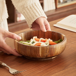 Bol à <span class=keywords><strong>salade</strong></span> et à fruits moderne en <span class=keywords><strong>bois</strong></span> d'acacia pour les fêtes, bol de service pour fruits secs et céréales avec logo personnalisé - Product Image 3