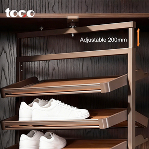 Cloakroom Bằng Gỗ 360 Độ Tủ Giày Kệ Xoay Giá Gỗ Pallet 360 Độ Xoay Giày Giá Cho Tủ Quần Áo - Product Image 3