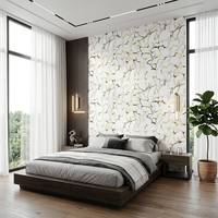 Stiker Dinding Marmer Perekat Sendiri Tahan Air untuk Dekorasi Ruang Tamu Kamar Tidur Wallpaper Latar Belakang