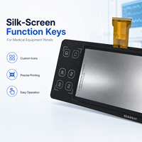Módulo LCD con Pantalla Táctil Capacitiva Médica de 7 Pulgadas, Controlador EETI, Unión Óptica, Cubierta de Vidrio con Forma Personalizada, Panel de Serigrafía