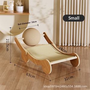 Tiragraffi per Gatti in Sisal Completo, Verticale, con Pallina Integrata, Nido per Gatti, Anti-Graffio, Stile Accattivante - Product Image 6