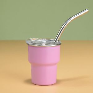 Vaso Térmico Mini de Doble Pared, Acero Inoxidable, Color Pastel, para Bebidas en el Auto - Product Image 1