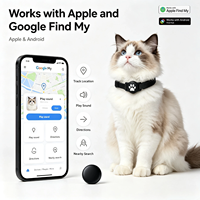 Collier de localisation GPS intelligent pour chats et chiens - Traceur anti-perte avec télécommande, étanche IPX6, batterie longue durée, en plastique