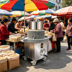 Molino de Piedra Automático con Bloqueo de Agua, Sin Necesidad de Grifo, para Cocina Comercial en EE. UU., Leche de Soja, Tofu, 220V - Product Image 1