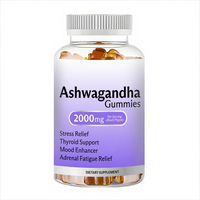 JULONG OEM supplément gommeux de sommeil à l'ashwagandha L-théanine extrait d'ashwagandha biologique Ksm-66 gommes végétaliennes à l'ashwagandha