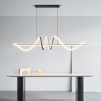 Suspension de restaurant JACKSUN - Style minimaliste moderne, design linéaire long, éclairage LED pour salle à manger, table, comptoir de bar