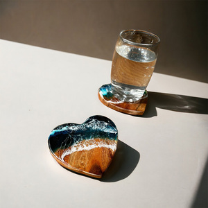 Posavasos <span class=keywords><strong>de</strong></span> Resina Hechos a Mano <span class=keywords><strong>de</strong></span> la Mejor Calidad, Color Azul para Bebidas, Posavasos Modernos para Bar, <span class=keywords><strong>Cocina</strong></span>, Hogar, Apartamento - Product Image 1