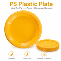 Vaisselle en gros, assiettes rondes en plastique PS, assiettes pour la restauration et les fêtes