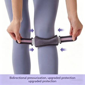 Sangle de soutien rotulien respirante et réglable en silicone à double compression et absorption des chocs pour la course et la randonnée - Product Image 1