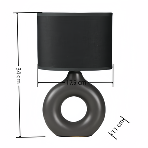 Nghệ Thuật Hiện Đại Thiết Kế Phòng Ngủ Đèn Vòng Gốm Cơ Sở Với Ellipse Vải Đèn Shades Bàn Ánh Sáng Cho Nhà Phòng Khách Trang Trí Nội Thất - Product Image 2