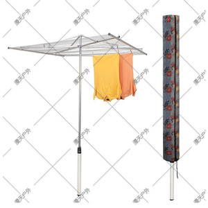 Porte-vêtements pliant en alliage d'aluminium, type rectangulaire sur pied avec housse anti-poussière pour usage extérieur et intérieur, couleur Secret Garden - Product Image 1