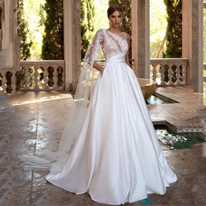 2023 <span class=keywords><strong>Europe</strong></span> et amérique tempérament mariée Robe <span class=keywords><strong>De</strong></span> mariée Satin élégant Robe <span class=keywords><strong>De</strong></span> mariée dentelle Robe <span class=keywords><strong>De</strong></span> Mariée Robe <span class=keywords><strong>De</strong></span> Mariage - Product Image 1