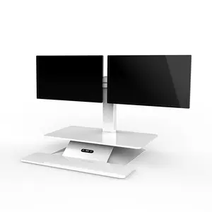 Electric Height Adjustable Computer Keyboard Standing Desk On Desk Stand Converter