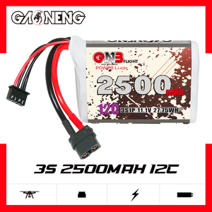 Batería de Iones de Litio GNB GAONENG 3S 2500mAh 11.1V 12C XT60 18650 para Dron Sonic Model Baby AR Wing Pro y Coches RC - Product Image 2
