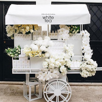 Prix usine détachable Dessert affichage métal chariot à bonbons blanc Sweet Bar chariot à bonbons pour les événements de fête de mariage