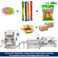 Volledig automatische machine voor het verpakken van vloeibare fruit-sachets, ijsjes en fruitgelei-sticks (verticale verpakking)