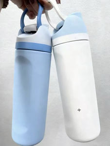 Thermos isotherme en acier inoxydable de 24 oz, design libre, <span class=keywords><strong>bouteille</strong></span> <span class=keywords><strong>d</strong></span>'<span class=keywords><strong>eau</strong></span> de sport à double boisson avec couvercle et paille, sip Owaal Starbuck - Product Image 3