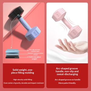 Set di Manubri Rosa per Palestra Femminile, Attrezzatura per Esercizi a Casa, Yoga e Fitness, Manubri Intelligenti per Perdita di Peso - Product Image 2