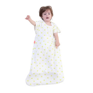 OEM/ODM Summer 0.5 <b>TOG</b> 100% Cotton Baby <b>Sleeping</b> <b>Bag</b> Breathable Zipper Closure with Printed Blanket Feet Wearable Sleep Suit - Product Image 3