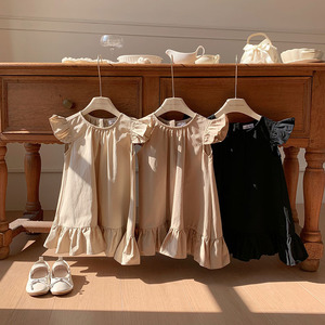 Robe d'été sans manches pour filles avec nœud <span class=keywords><strong>Jupe</strong></span> pour enfants <span class=keywords><strong>à</strong></span> <span class=keywords><strong>volants</strong></span> Robe de princesse <span class=keywords><strong>à</strong></span> col en O pour petites filles - Product Image 1