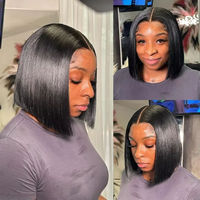 Peluca de Cabello Humano Virgen HD Transparente sin Pegamento con Encaje Frontal 13x4, Doble Trama, Ondas Sueltas, Pre-arrancada, Cabello Indio Largo, Talla Pequeña/Grande