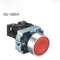 Vente directe usine – Bouton-poussoir momentané en alliage 22 mm, 10A 240V~, circulaire plat, pour panneau, NC/NO XB2-BA31 XB2-BA42 ZB2-BE101C 102C