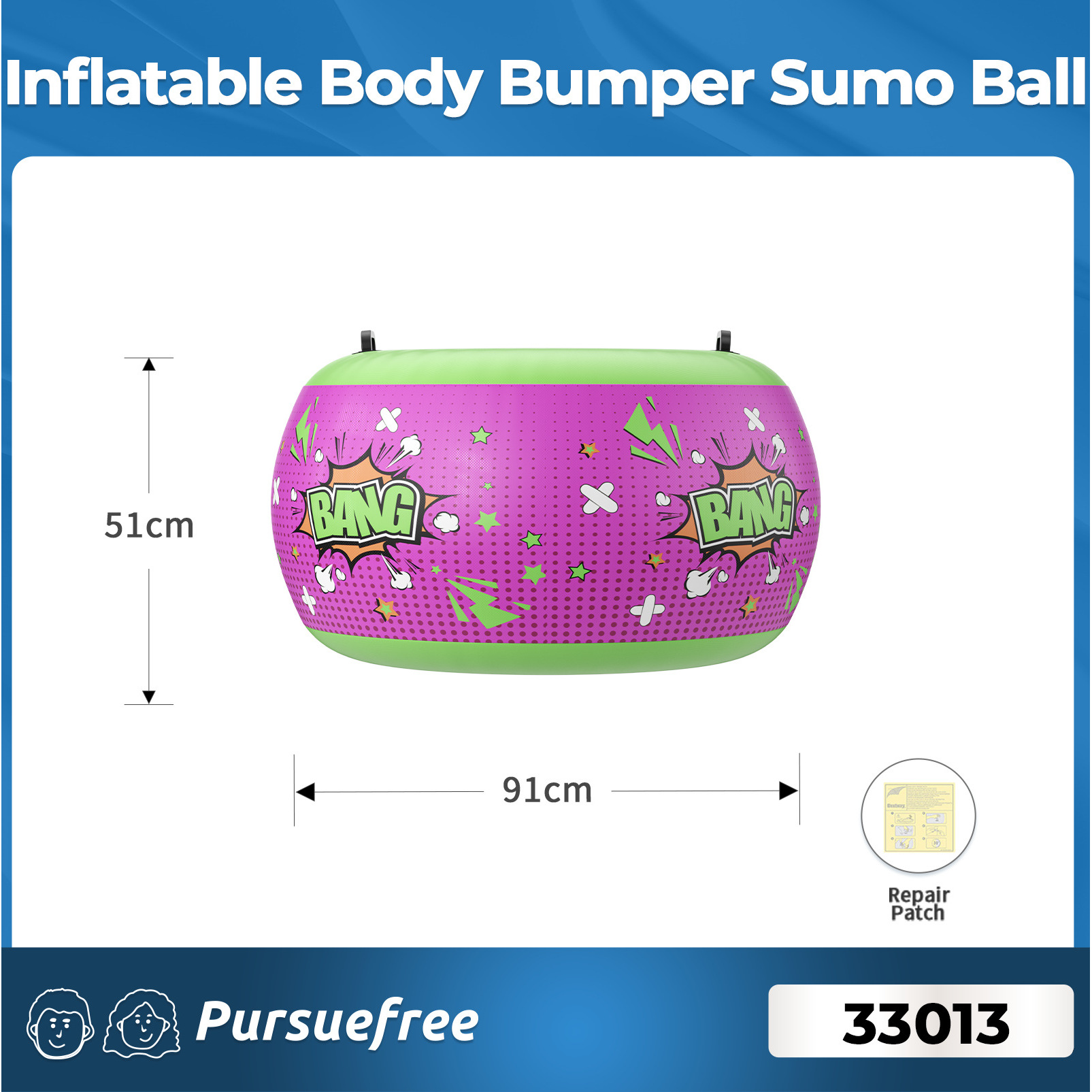 Anillo de impacto manual morado (91*51cm) 33013